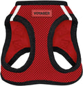 Best Pet Supplies - All Weather Mesh / Plush, Reflective, No Pull Harness for Small, Medium Dogs, Cats - Secure with Hook & Loop Fastener, Buckle, Double D-Rings - Red/Black Trim, XS