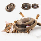 2Pcs Kitty Kurlz Cat Toys,Magic Organ Cat Scratching Board Toy for Indoor Cats, Twisty Paws Cat Toys, Foldable Accordion Honeycomb Kitten Kurlz Cat Scratcher with Ball