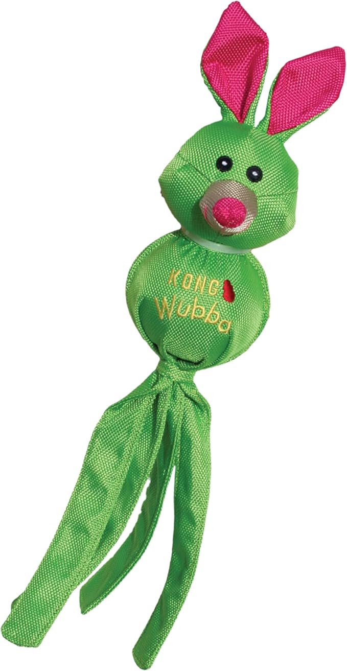 KONG Wubba Friends Ballistic Dog Toy - Durable Interactive Squeaky Toy for Dogs, Assorted Colors/Animals, Ideal for Fetch & Tug-of-War (Extra Large)