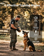 BLACKDOG Military Dog Shock Collar 2 Dogs (5-150lbs) - 4200ft Dog Training Collar with Remote, 4 Training Modes, Flashlight&Strobe, 90-day Battery, IP67 Waterproof Dog E Collar for All Breeds (Orange)