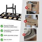 Raised Dog Bowl Stand for Large Dogs, with mat, Adjustable Height & Width, fits 7-10.7" Bowls, 3 Height Sets,Without Bowl
