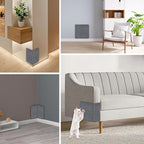 2 Pack Wall & Corner Cat Scratcher, 12X12 Inch Scratch Pad for Cats, Grey Carpet Corner Scratchers for Indoor Cats, Wall Mounted Cat Mat