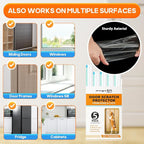 FTSTC 5-Pack Door Guard - 5 x 47'' x 8.3'' Cat & Dog Scratch Protector, Heavy Duty for Window Sill & Door Frame - Clear