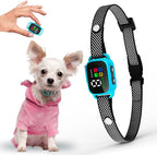 Tiny Bark Collar for Small Dogs 5-15 lbs and Puppies - No Shock Anti Barking Collar - Rechargeable Smart Collar for Dog Training with 7 Sensitivity Levels and 3 Beep&Vibration Modes (Blue)