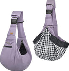 CUBY Dog and Cat Sling Carrier - Hands Free Adjustable Small Pet Sling - Soft Pouch and Tote Design - Suitable for Puppy, Small Dogs Cats Outdoor