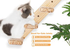 Wall Cat Tree for Climbing, 1PC Four-Step Cats Climber Shelf with Jute Scratcher Rope, Space-Saving Cat Shelf for Scratching & Resting