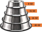 2Packs Stainless Steel Dog Bowl with Anti-Skid Rubber Base for Small/Medium/Large Pet, Perfect Dish, Pets Feeder Bowl and Water Bowl Perfect Choice for Dog Puppy Cat and Kitten (16oz)