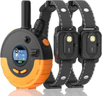 RPZ Dog Shock Collar with Remote Control, Dog Training Collar, E Vibration Collar for Large Medium Small Dogs, 4 Training Modes Rechargeable IPX7 Waterproof 4200FT, 2pcs