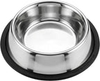 Loving Pets Stainless Steel Non-Tip Dog Bowl – Heavy Duty No Spill Dog Bowl with Removable Rubber Base – Durable, Non-Skid Stainless Steel Dog Food Bowl & Dog Water