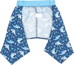 HDE Dog Swim Trunks Hawaiian Board Shorts Beach Pool Swimsuit for XS to XXL Dogs Blue Sharks - L