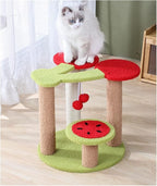 SUNESA Cat Tree Cat Tower Cherry Cat Climbing Frame Three-Tier Cat Litter One Cat Frame Cat Toy Cat Scratching Post Pet Supplies Cat Tree Condo Cat Tree Indoor Climbing