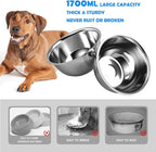 SHAINFUN Elevated Dog Bowls with Mat for Medium Large Dogs, Raised Dog Bowl Stand with 2 Stainless Steel 58oz Bowls, Tall Dogs Food Water Bowl Holder