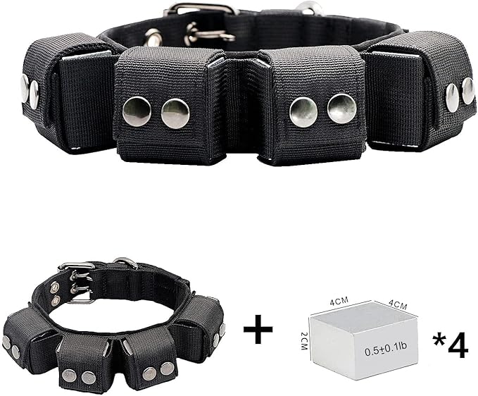 Tactical Weighted Dog Collar - Weights for Training & Exercise - Free Weights, Small, Medium, Large Dogs