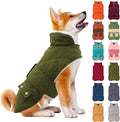 KYEESE Dog Coat Warm Pet Winter Puffer Coat with Leash Hole Waterproof Dogs Jacket with Fleece Lined Soft Pet Sweater for Cold Weather Thick Cat Clothes with Pocket Windproof Dog Coats for Small Dogs