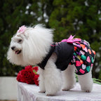 CuteBone I Love U Dress Velvet for Small Dogs Girl Puppy Dresses Black Dog Clothes CVA11L-D
