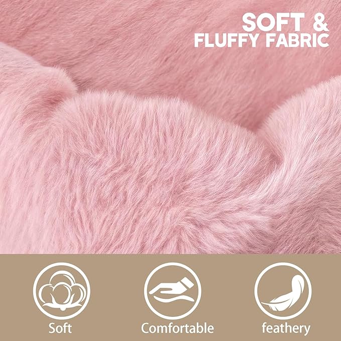 34" Cat Tree Tower Multi-Level Cat Condo with Large Perch, Sisal Scratching Posts and Sisal Ramp for Kittens to Adults Cats, Fits Living Room, Bedroom, Apartments (Pink)