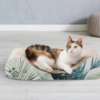 Necoichi Cardboard Cat Scratcher Bed for Indoor Cats - Cat Scratching Board, Horizontal Cat Scratch Pad Lounger with Reversible Usability and Extra Comfort for Lounge, Curved (23" Large, Oak)