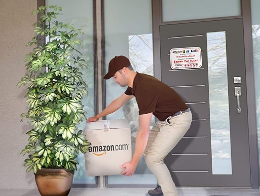 Please Do Not Knock or Ring Doorbell - Leave Package Sign Blank, Write Your Own Delivery Message, 6" x 9" No Rust PVC Will Not Scratch, Easy to Mount w/Included Adhesive, Made in USA by SPRYZZLE