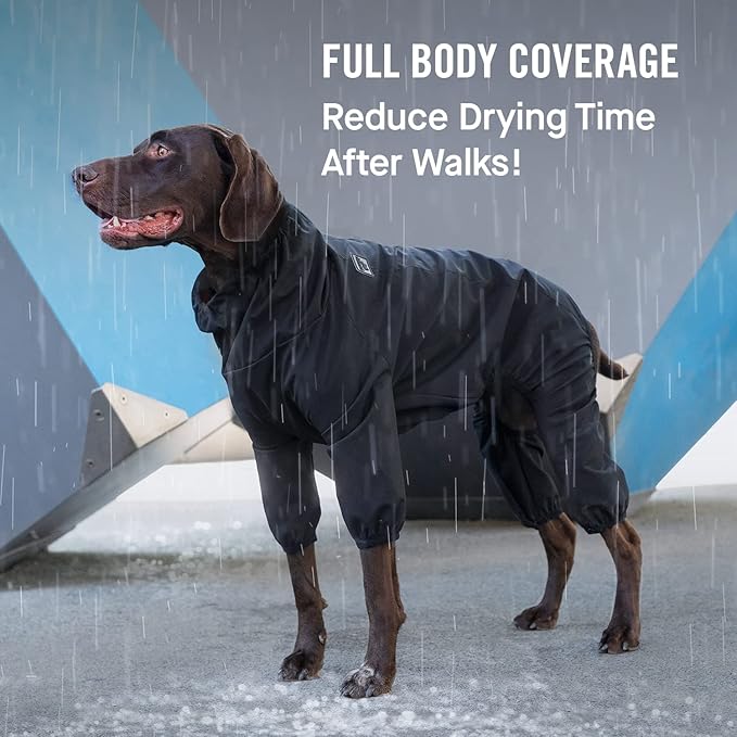 Canada Pooch Thermal Dog Snow Jacket - Water-Resistant Full Body Coverage Easy On Dog Outdoor Onesie - Black/Size 8