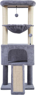 ROYPET Fashion Design 43.3" Cat Trees with Cat Houses,Grey