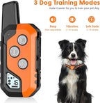 Shock Collar for Dogs, IP67 Waterproof Dog Training Collar with Remote, 3 Training Modes with Beep, Vibration, and Safe Static, Rechargeable for Large Medium