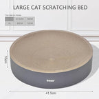 2 in 1 Round Cat Scratching Board, Cardboard Cat Scratcher for Indoor Cats, Corrugated Cat Scratch Pad for Grinding Claws and Rest (16.1'')