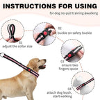 Martingale No Pull Dog Collar for Large Medium Small Dogs, Heavy Duty Nylon Adjustable Reflective Anti Pull Slip Collar with Buckle for Training Walking Hunting M Pink
