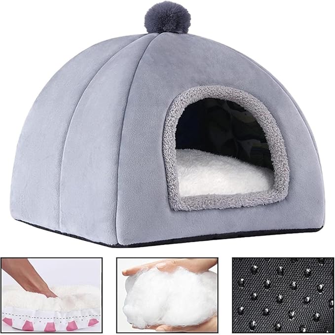 Winter Warm Thickened Pet Tent, Cat Houses for Indoor Cats, Cat Bed Cave, Dog Cave Bed, Small Dog House, Cats Hideaway, Kitten Beds, Puppy Beds, Pet Supplies for Small and Medium Pet