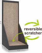 WAY BASICS Cat Scratching Post Standing Scratcher Scratch Pad (Tool-Free Assembly)
