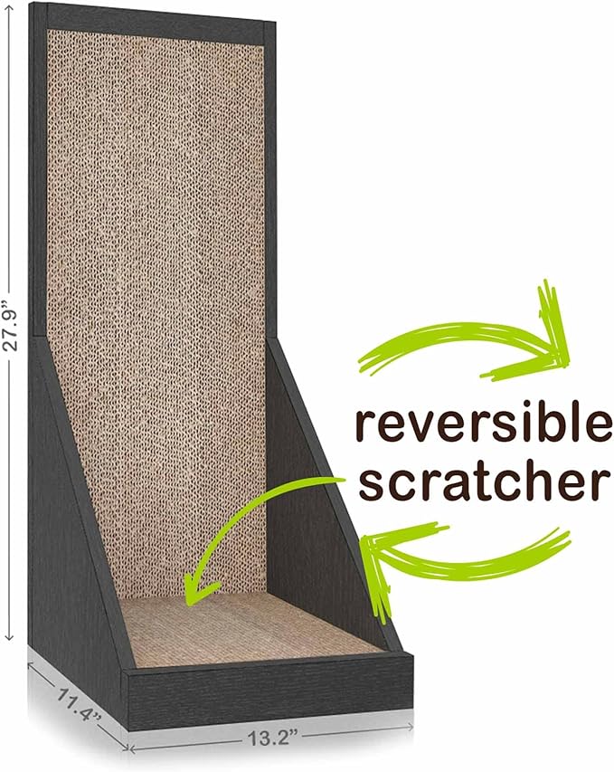 WAY BASICS Cat Scratching Post Standing Scratcher Scratch Pad (Tool-Free Assembly)