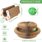Kitty Kurlz Accordion Magic Organ Cat Scratcher Toys for Indoor Cats - Cardboard Cat Scratching Board Ball Scratcher Pad 3 Pack