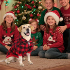 KOOLTAIL Plaid Dog Hoodie Pet Clothes Sweater with Hat and Pocket for Small Medium Large Size Dogs, Soft Winter Warm Dog Cold Weather Coat, Fleece Fall Dog Hooded Sweatshirt for Puppy Cats,Red XL/XXL