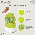 Parisian Pet Dog Shirt – 100% Cotton Shirts for Medium Dogs – Sleeveless Puppy Clothes – Lightweight Pet Apparel – Breathable Soft Dog Clothes and Tank Tops - Stretchy Funny T Shirts for Dogs
