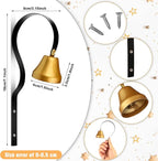 Oudain 4 Pcs Dog Doorbell Training Bell Housebreaking Training Door Bell Tinkle Shopkeepers Antique Doorbell 1.6 Inch Diameter Wall Mounted Metal Shopkeepers Hanging Store Ring for Door Opening