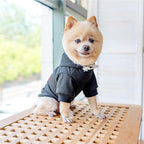 KOOLTAIL Plaid Dog Hoodie Pet Clothes Sweater with Hat and Pocket for Small Medium Large Size Dogs, Soft Winter Warm Dog Cold Weather Coat, Fleece Fall Dog Hooded Sweatshirt for Puppy Cats, Black XXL