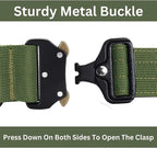 Heavy Duty Tactical Dog Collar – Adjustable Nylon with Metal Buckle, Durable & Comfortable for Medium to Large Dogs (German Shepherd, Labrador, Rottweiler), Army Green, XL, for Training & Outdoor Use.