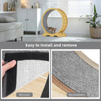 Kisangel Cat Carpet Scratching Mat Replacement, Cat Treadmill Accessories Felt Running Wheel Cushion Mat Scratch for Indoor Supplies Furniture, 95x10 inches