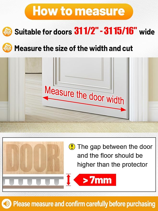 8.69Ft(L) Carpet Protector for Pets - Anti-Slip Cat Carpet Protector, Scratch Resistant Pets Scratch Stopper, Easy to Cut Floor Runner Under Doorway to Prevent Tearing