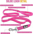 SlowTon No Pull Dog Harness - Heavy Duty Dog Harness and Leash Set for Medium Large Dogs, Reflective Tactical Harness with Soft Padded and Front Clip for Easy Walk and Training (FU, S)