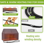 GUTINNEEN Heated Dog House Outdoor Insulated Dog Shelter with Metal Frame and Weatherproof Design, Wooden Dog Kennel for Outside, Puppy Cage for Winter Indoor