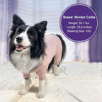 cyeollo Dog Pajamas Fleece Dog Pjs for Medium Dogs Onesie Stretchy Warm Winter Cold Weather Coat Doggie Clothes Jumpsuit Pet Outfits, Pink XXL