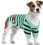Dog Shirts for Large Dogs, Striped T-Shirts Dog Vest Pet Apparel Tee Shirts Spring Summer Suitable for Small and Medium Large Pets French Bulldog Bichon, Turquoise XL
