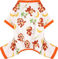 Dog Pajamas Pjs Summer Fall Dog Clothes for Small Dogs Girl Boy, Soft Stretchy Tiny Chihuahua Yorkie Puppy Clothes Doggie Onesies Cat Pet Jammies Outfit, Monkey, L
