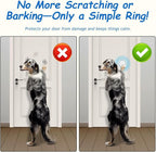 Soft Ring Dog Potty Bell for Training – Wht Wireless Dog Door Bell with 1000ft Range, LED Alert, 60 Tones, Waterproof Dog Bells to Go Outside – Bell for Dogs to Ring to Go Potty(2 Bells & 1 Receiver)