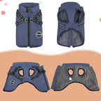Dog Winter Coat,Warm Jacket Paded Fleece Pet Vest with Built in Harness, Windproof Reflective Cozy Adjustable Snow Pet Coat Clothes with Zipper for Small Medium Dogs