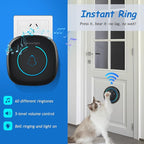 Soft Ring Blk Dog Bells to Go Outside - Wireless Dog Door Bell with 1000ft Range, 60 Melodies, LED, Waterproof Potty Training Bell for Dogs - Dog Door Bells for Potty Training(1 Bell & 1 Receiver)