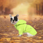 Morezi Dog Zip Up Raincoat with Reflective Buttons, Rain/Water Resistant, Adjustable Drawstring, Removable Hood, Raincoats with Legs 8lbs to 80lbs Available Light Green M