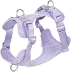 Wisedog Dog Harness Medium Sized, Pet Vest with Front Clip, Adjustable Puppy Harness with 3 Fast Release Buckles[Easy to Put on & Take Off] (Lilac, M)