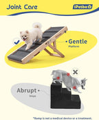 Dog Ramp for Couch & Bed - Joint & Spine Support with Gentle Incline for Small Dogs, Adjustable, Anti-Slip & Foldable, Up to 35 lbs