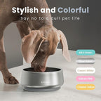 Pawaii Dog Bowl, 34 oz Double-Wall Stainless Steel Food and Water Bowl, Non-Slip Rubber Base, Dishwasher Safe, ID Tag Included, (1 Pack)